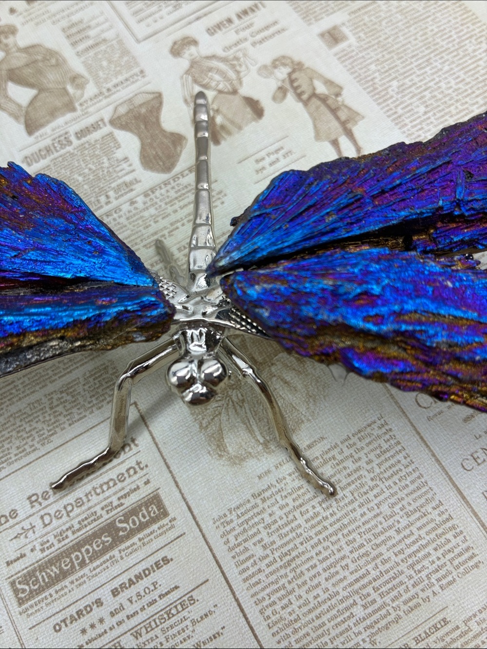 Iridescent Blue Purple Gold Titanium Crystal Display Rock - Picture 4 of 5